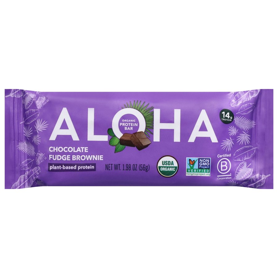 Aloha 14g Protein Bar - Chocolate Fudge Brownie, 1.98 oz