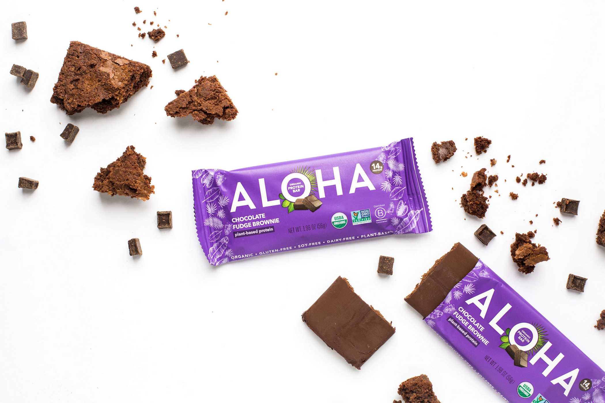 Aloha 14g Protein Bar Chocolate Fudge Brownie Shop Diet & Fitness