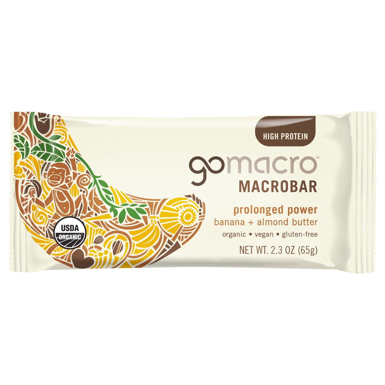 GoMacro Banana + Almond Butter Macrobar Shop Granola & Snack Bars at