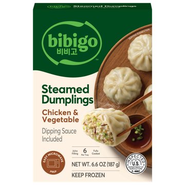 bibigo Frozen Chicken & Vegetable Steamed Dumplings, 6.6 oz