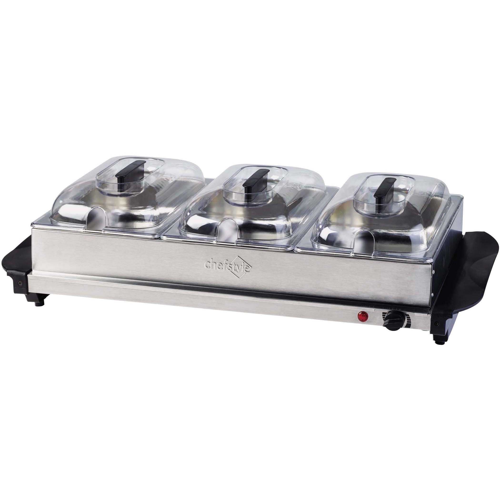 Family-size Triple Buffet Server with Food Warmer