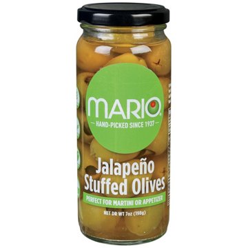 Mario Jalapeno Stuffed Olives, 7 oz