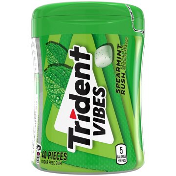 Trident Vibes Spearmint Rush Sugar Free Gum, 40 pc