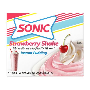 Sonic Pudding - Strawberry Shake, 3.9 oz