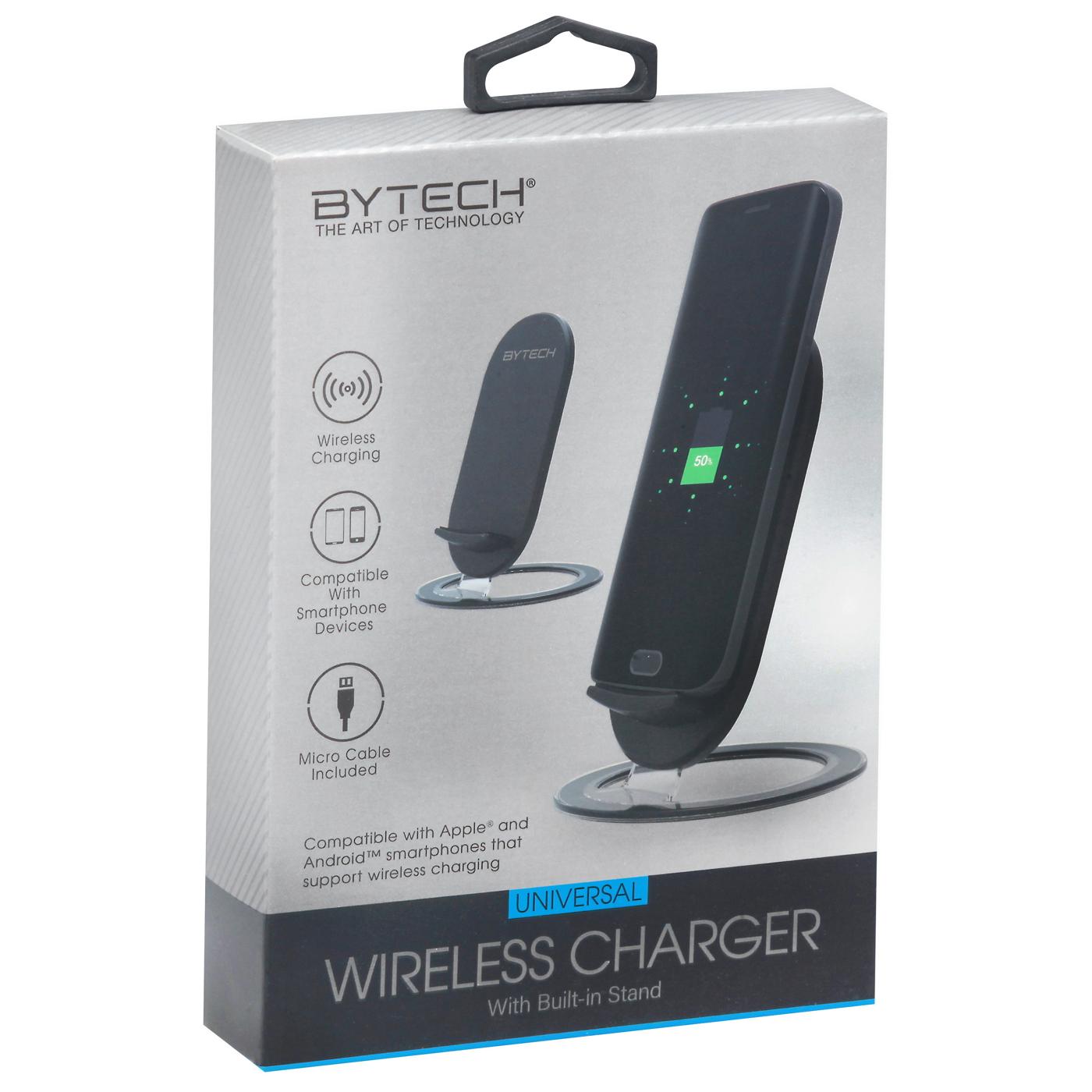 Bytech Universal Rapid Charge Wireless Charger with Stand - Black; image 1 of 2