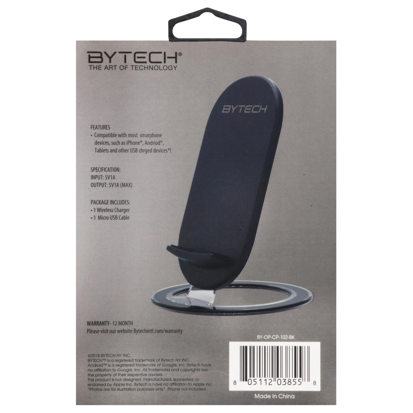 Bytech Universal Rapid Charge Wireless Charger with Stand - Black; image 2 of 2
