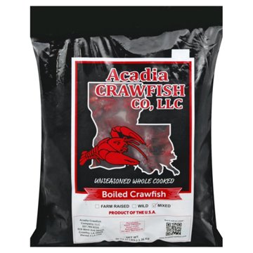 Acadia Crawfish Co. Frozen Cooked Whole Louisiana Crawfish - Unseasoned, 48 oz