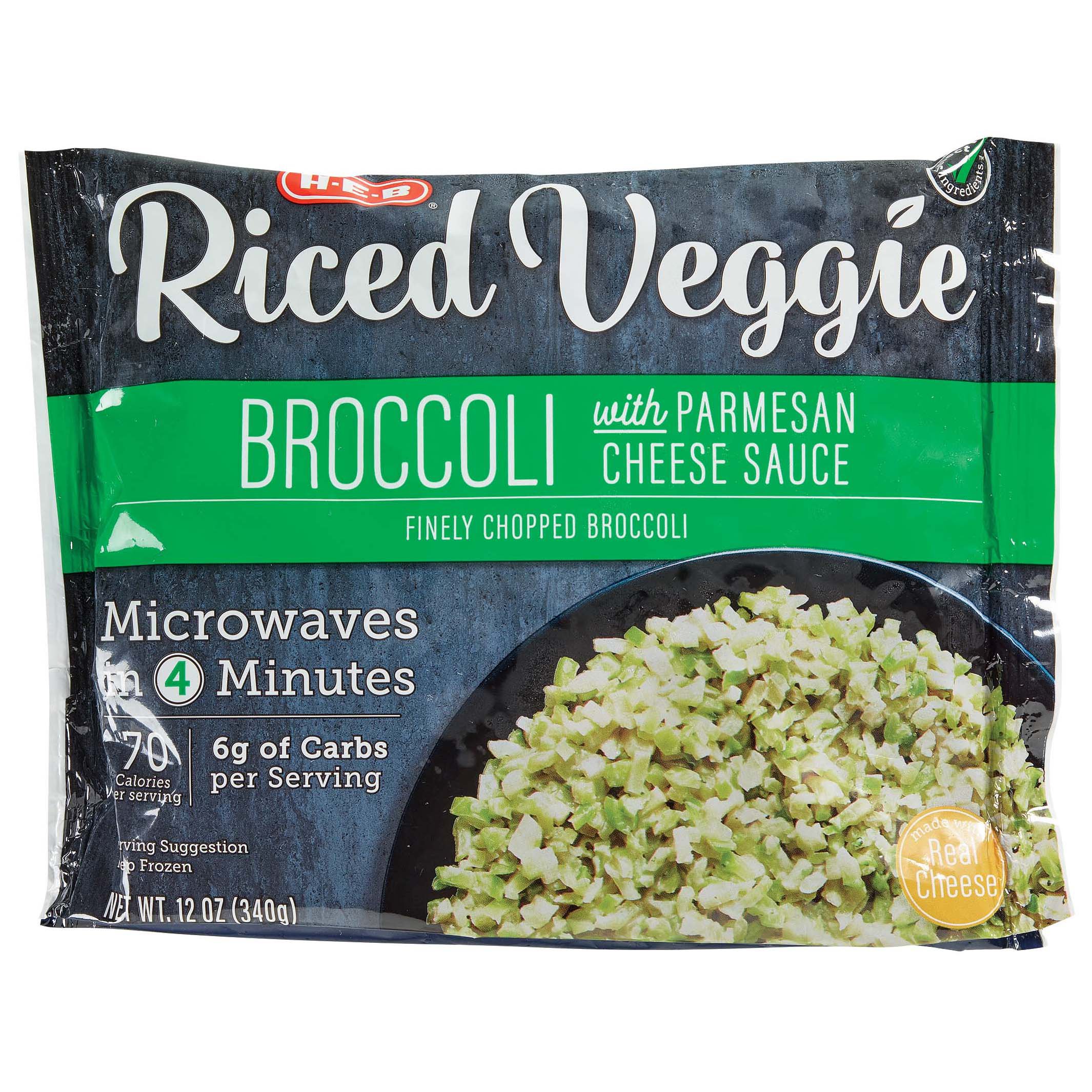 H-E-B Select Ingredients Riced Veggie Broccoli With Parmesan Cheese ...