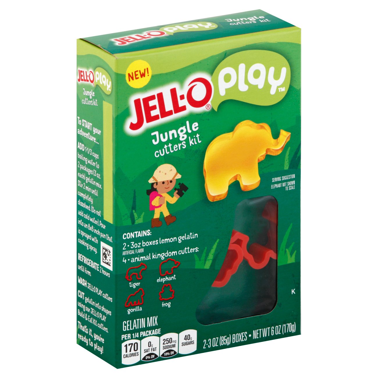 JellO Play Jungle Animals Cutters Kit Shop Pudding & Gelatin Mix at
