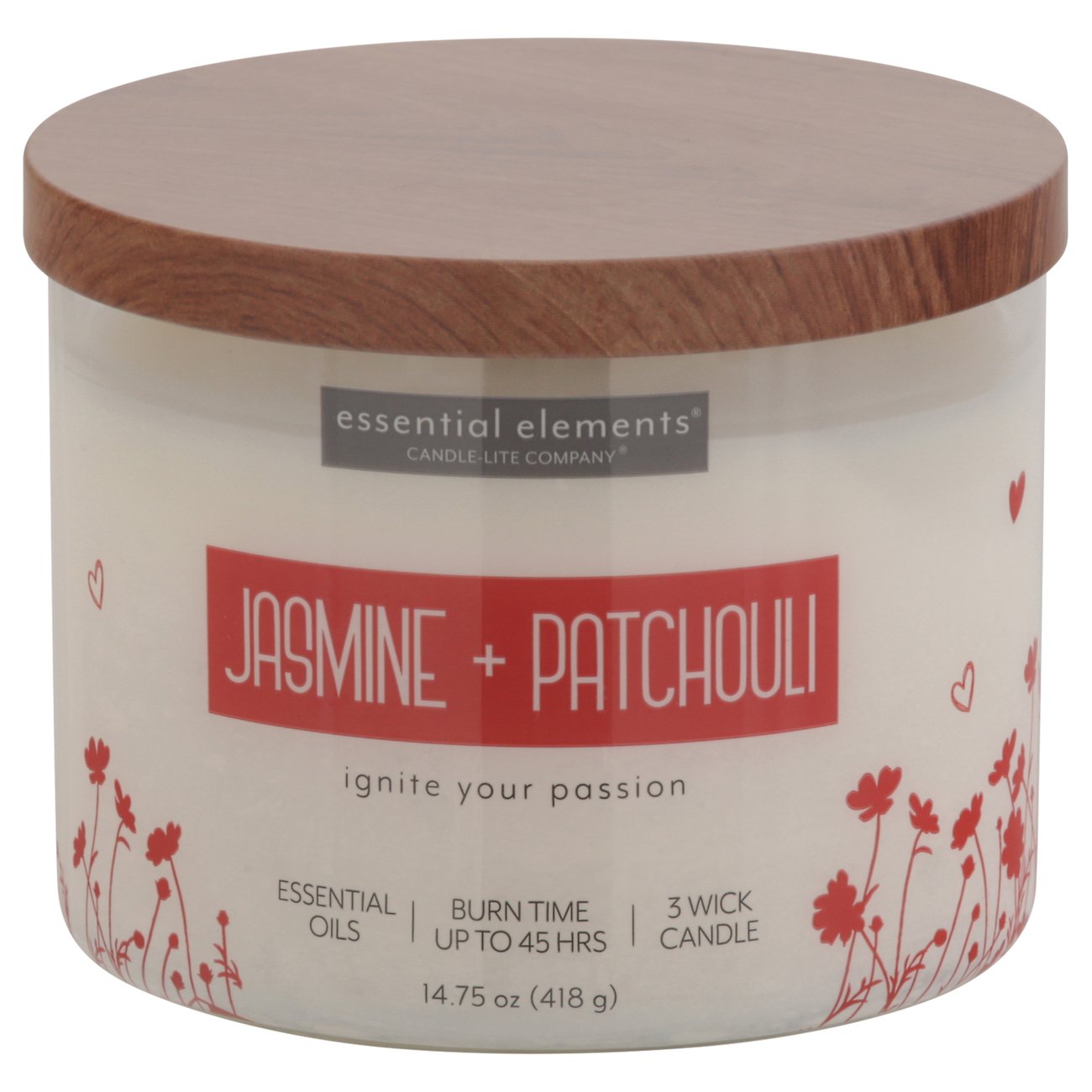 Essential Elements Jasmine & Patchouli Scented 3Wick Candle Shop