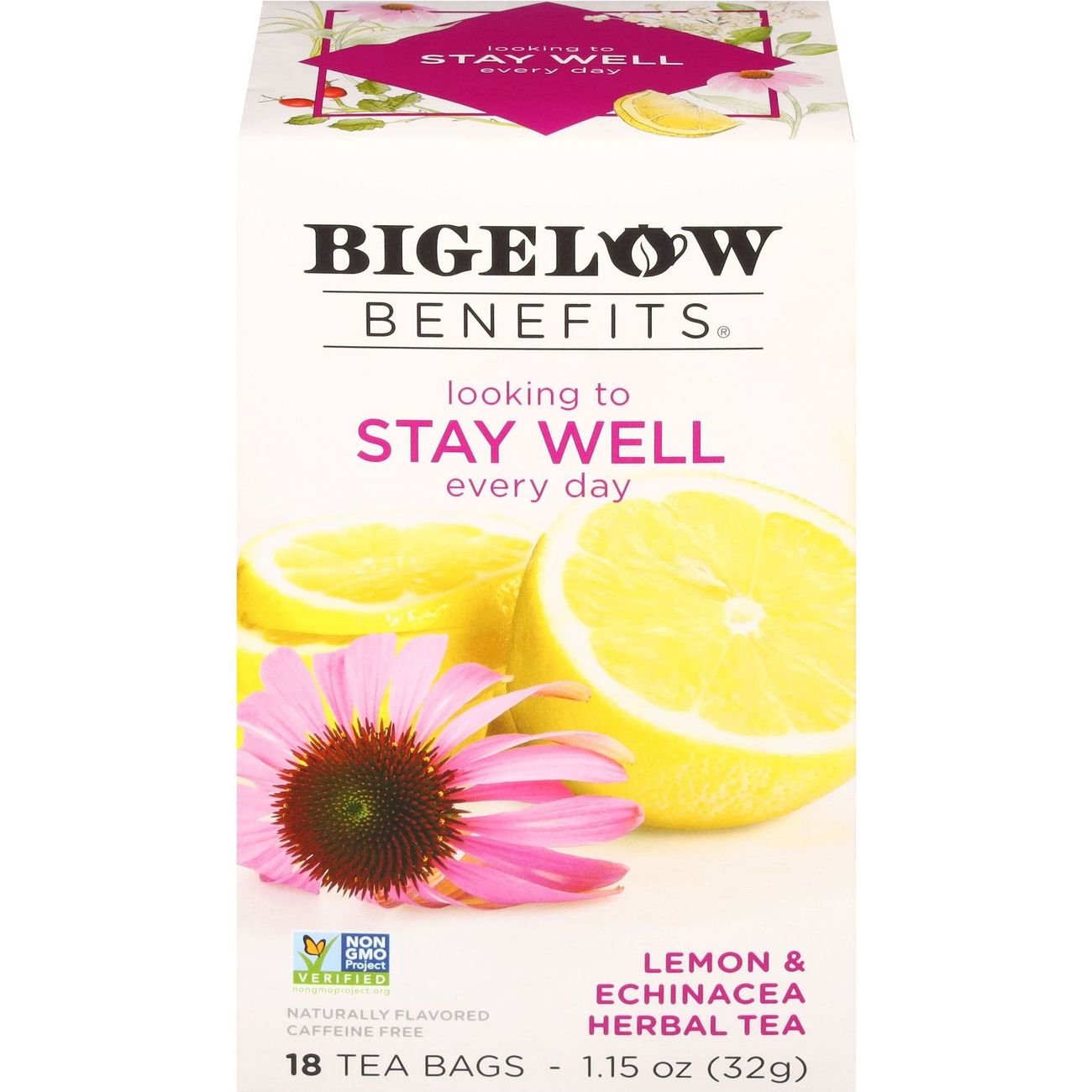 Bigelow Benefits Herbal Tea Lemon & Echinacea - Shop Tea at H-E-B