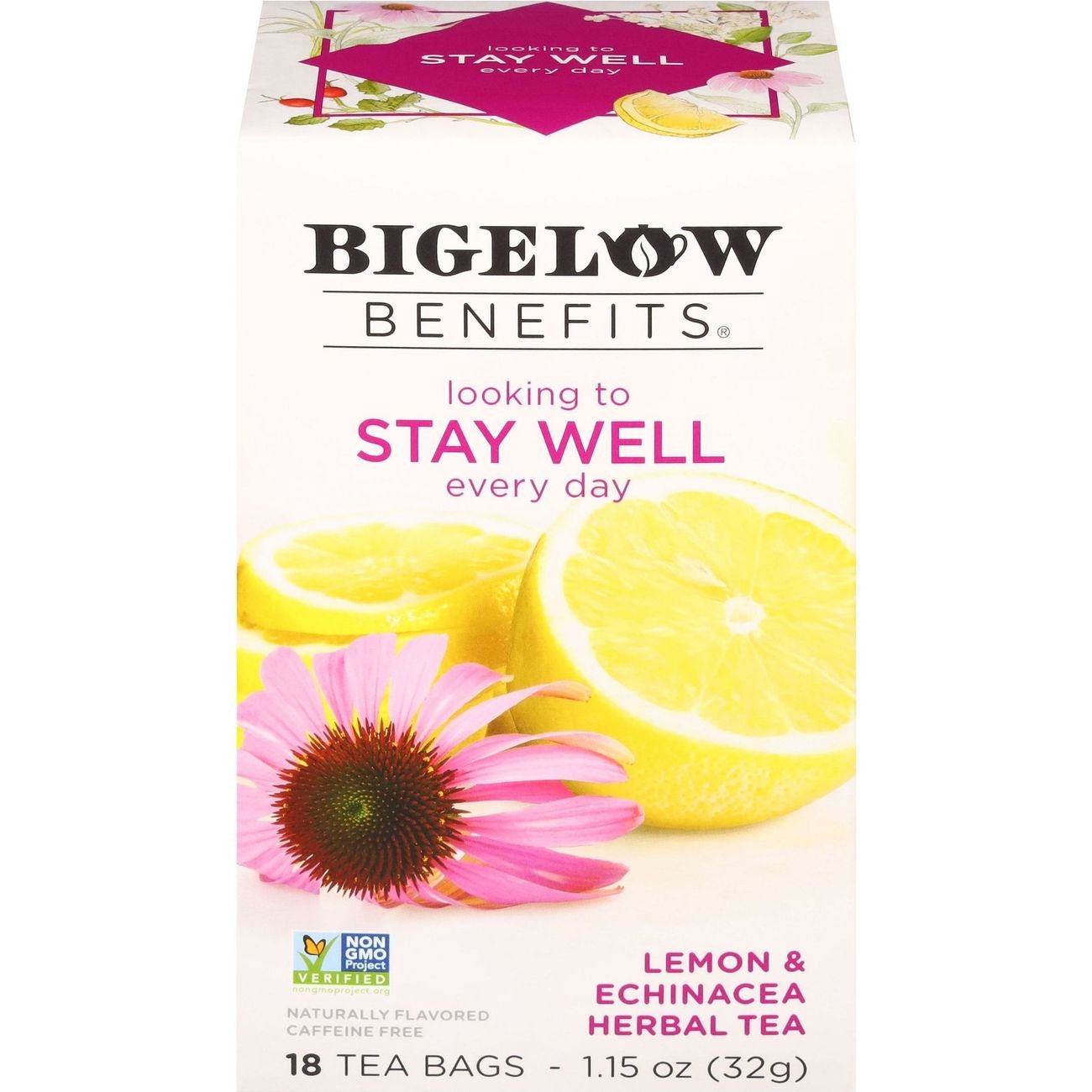 Bigelow Benefits Herbal Tea Lemon & Echinacea Shop Tea at HEB