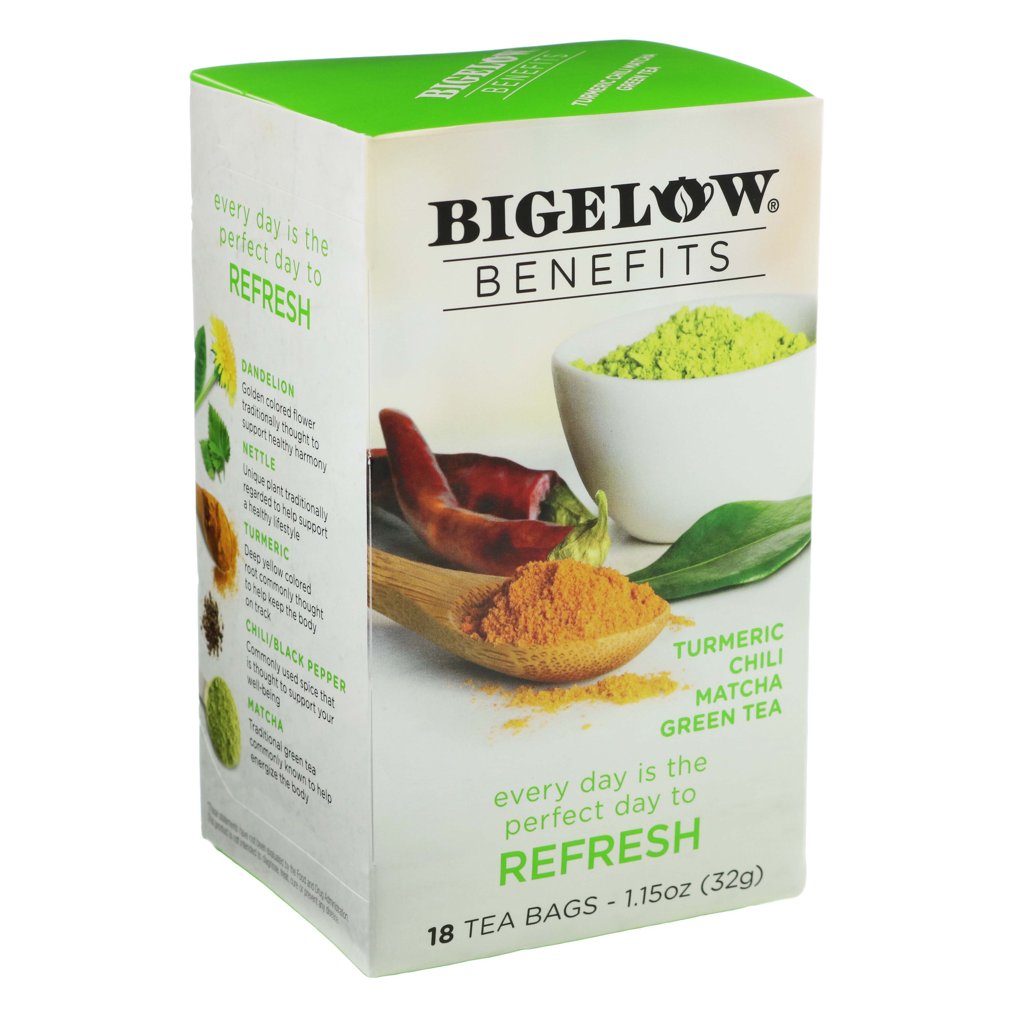 Bigelow Benefits Green Tea Turmeric Chili Matcha Shop Tea At H E B