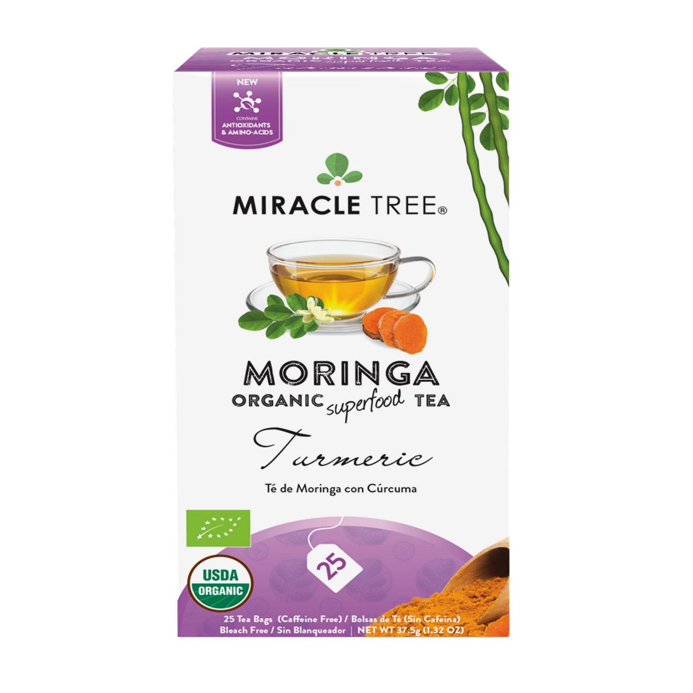 Miracle Tree Organic Turmeric Moringa Tea Bags; image 4 of 4