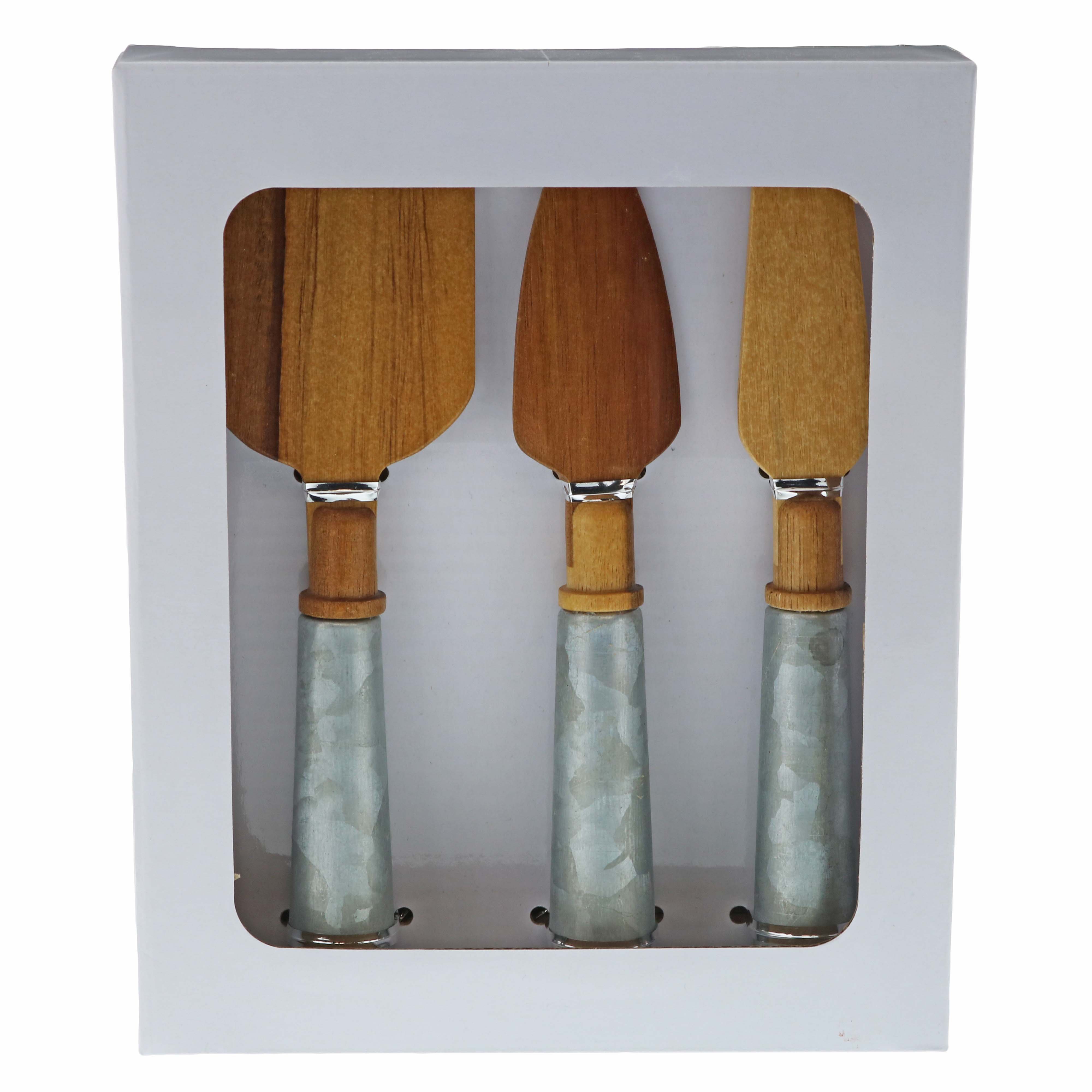 Kitchen & Table by HEB Galvanized Acacia Cheese Tool Set Shop