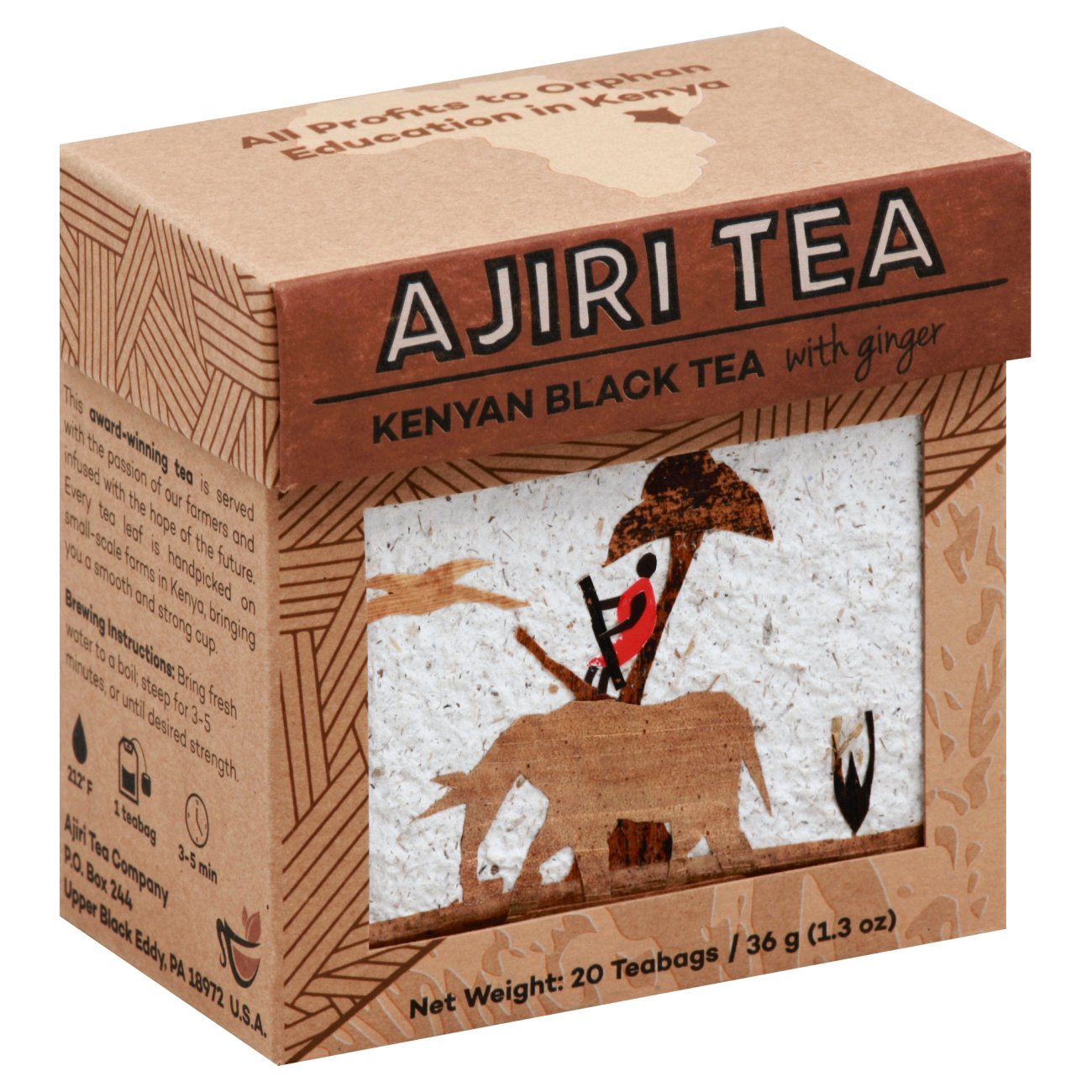Ajiri Tea Kenyan Black Tea with Ginger Tea Bags Shop Tea at HEB