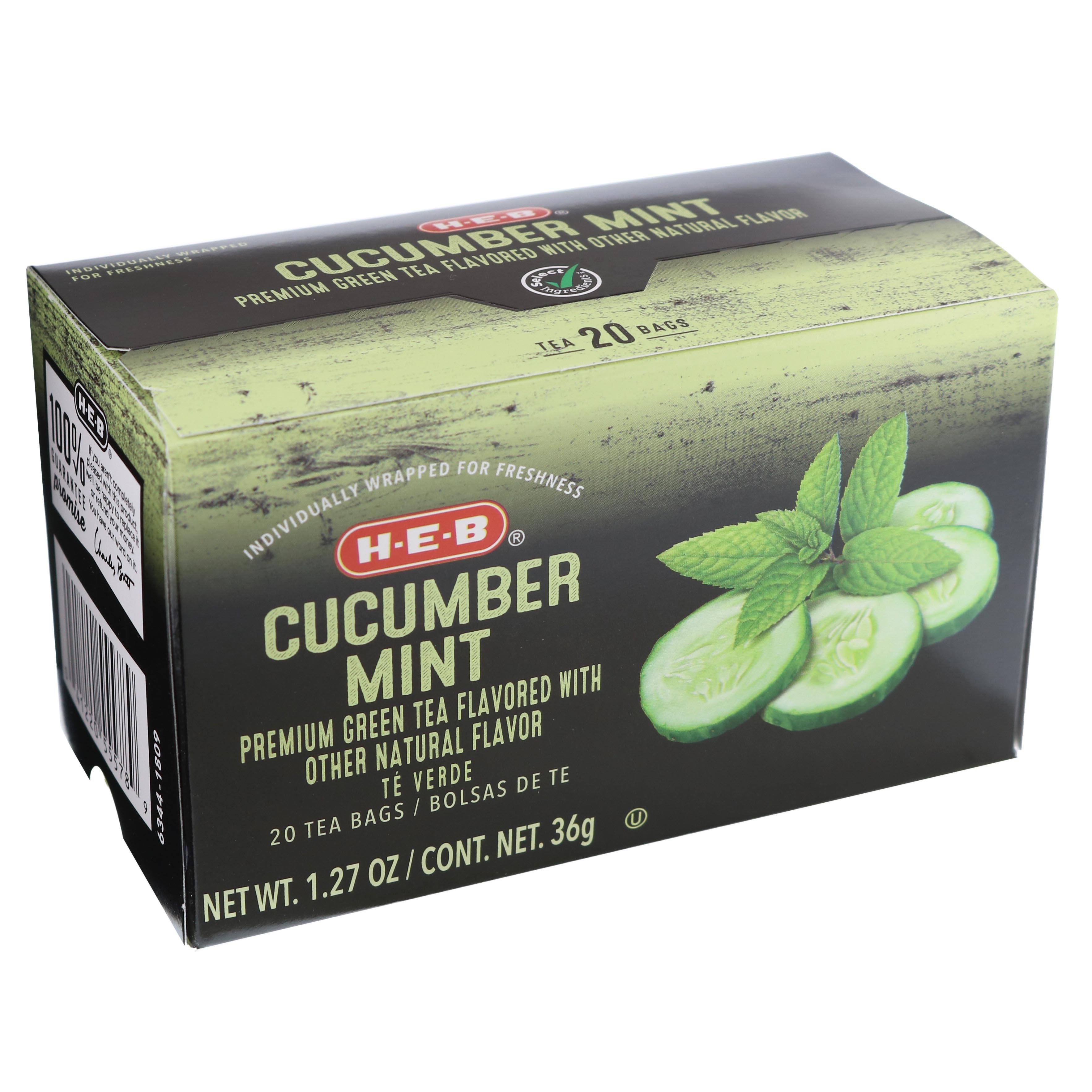 H-E-B Cucumber Mint Green Tea Bags - Shop Tea at H-E-B