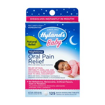 Hyland's Baby Oral Pain Relief Nighttime Quick-Dissolving Tablets, 125 ct