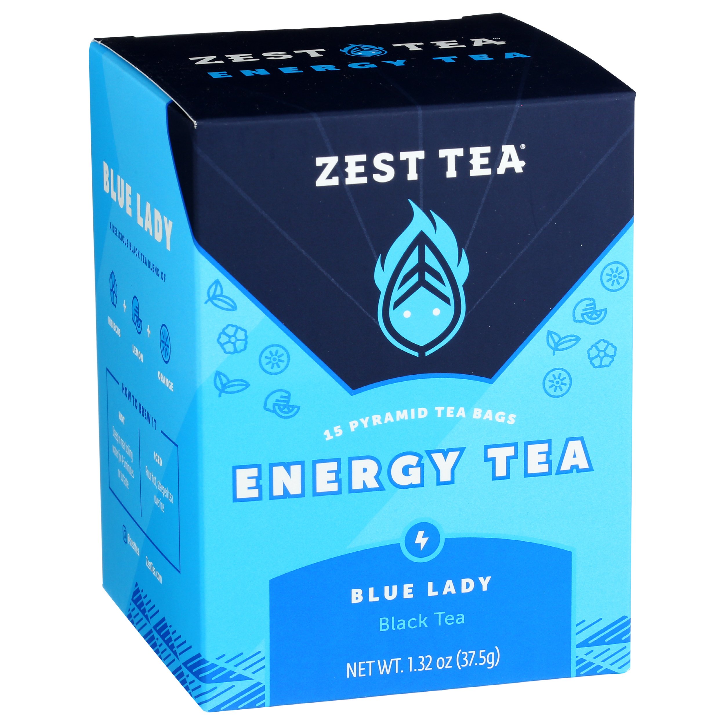 Zest Tea Passionfruit Citrus High Octane Tea Bags Shop Tea at HEB