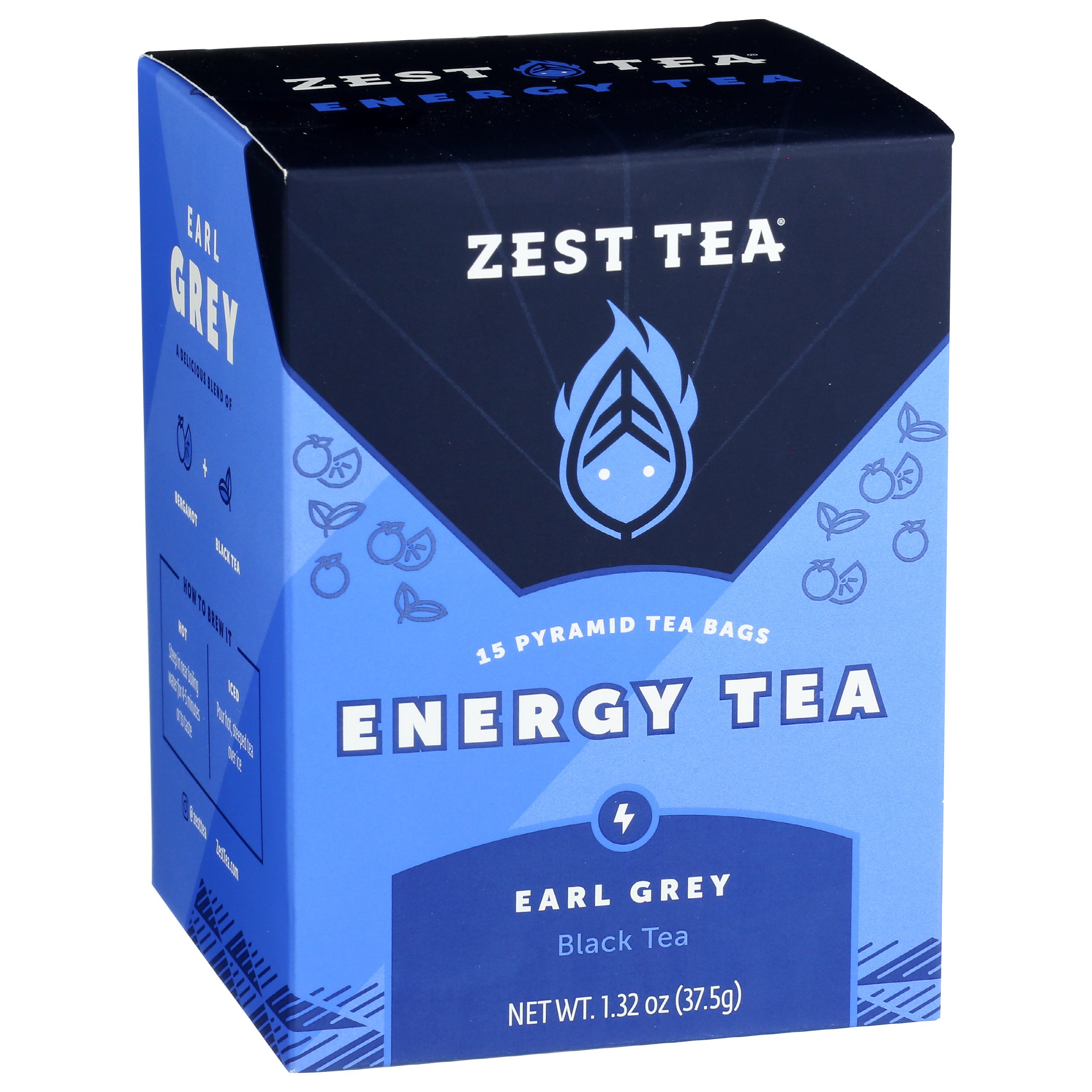 Zest Tea Earl Gray High Octane Tea Bags Shop Tea at HEB