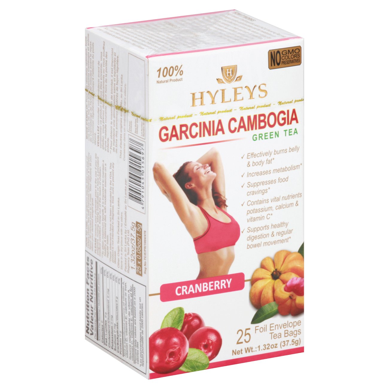 Hyleys Garcinia Cambogia Cranberry Green Tea Bags Shop Tea at HEB