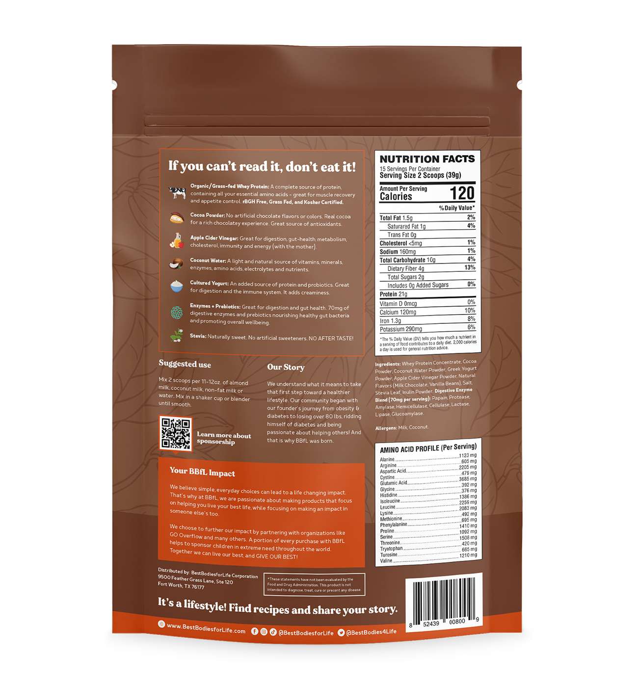 BestBodiesforLife 15g Protein & Meal Replacement Shake - Cocoa Cream; image 2 of 2