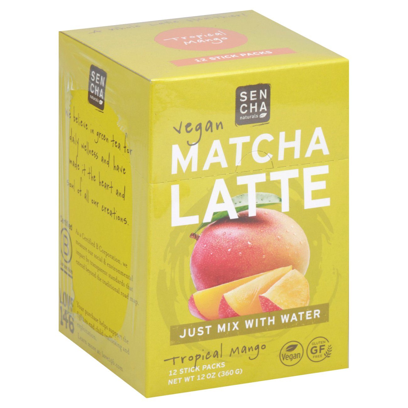 Sencha Naturals Matcha Latte Tropical Mango Sticks Shop Tea at HEB