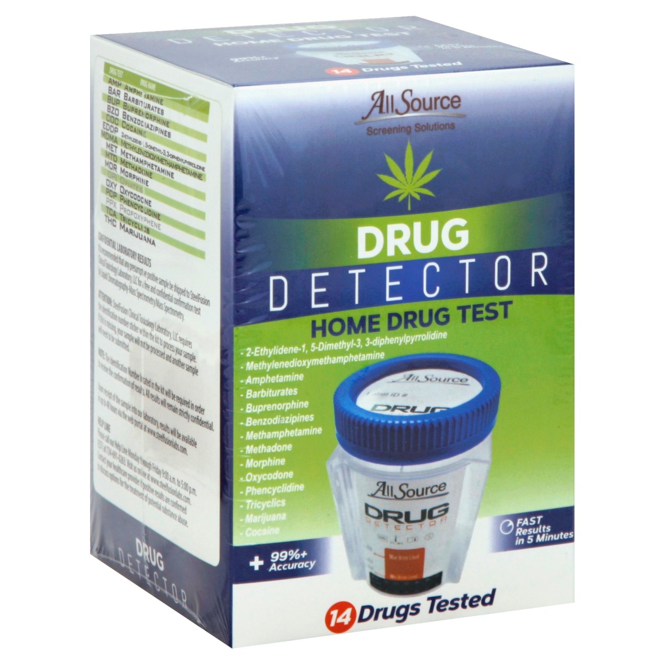 All Source Drug Detector 14 Panel Home Drug Test Shop Kits & Supplies