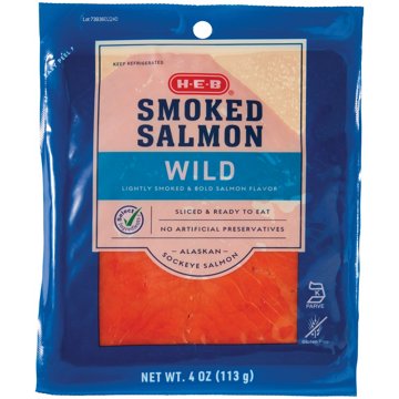 H-E-B Alaskan Sockeye Smoked Salmon – Wild Caught, 4 oz
