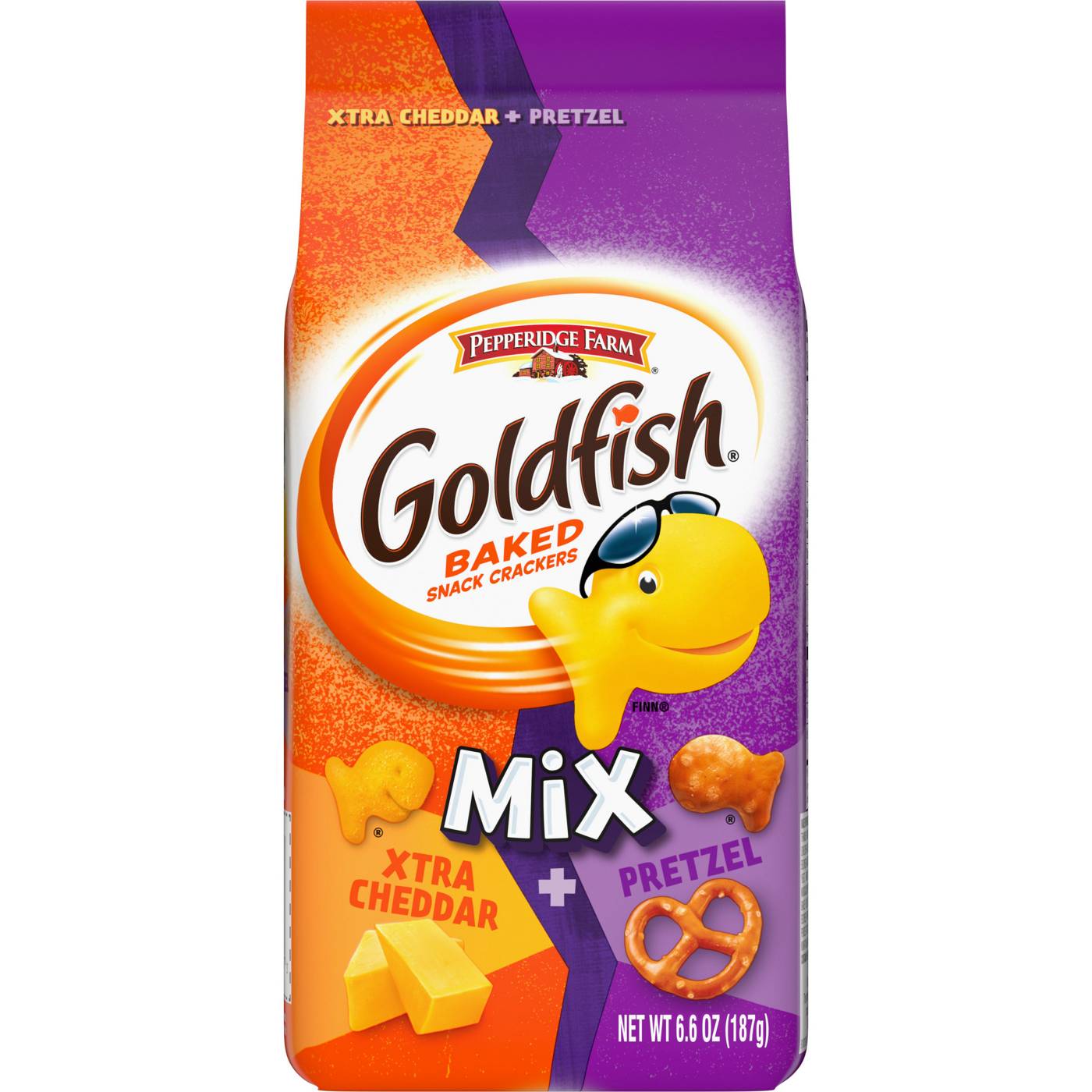 Pepperidge Farm Goldfish Mix Xtra Cheddar + Pretzel Crackers; image 1 of 10