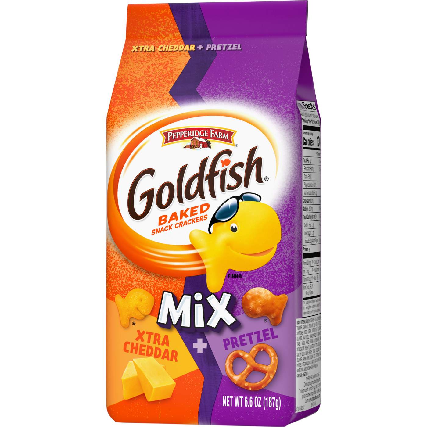 Pepperidge Farm Goldfish Mix Xtra Cheddar + Pretzel Crackers; image 5 of 10