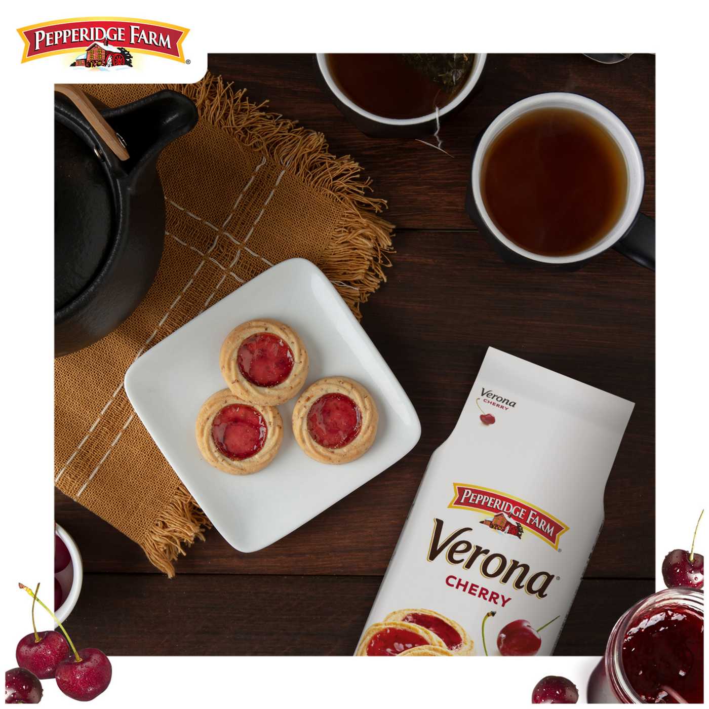 Pepperidge Farm Verona Cherry Thumbprint Cookies; image 2 of 9