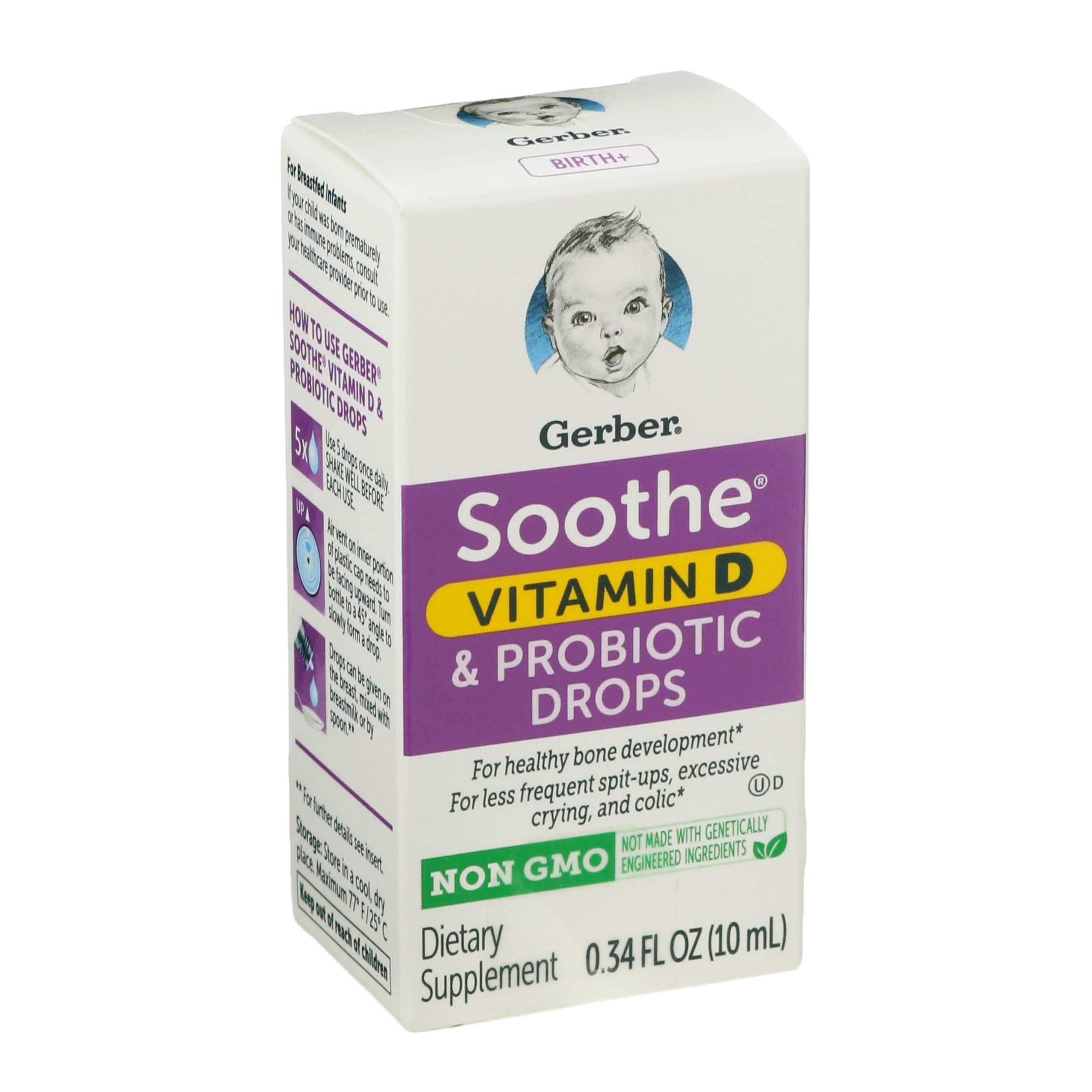 Gerber Soothe Vitamin D Probiotic Drops 