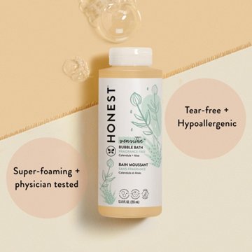 The Honest Company Sensitive Bubble Bath - Fragrance Free, 12 oz