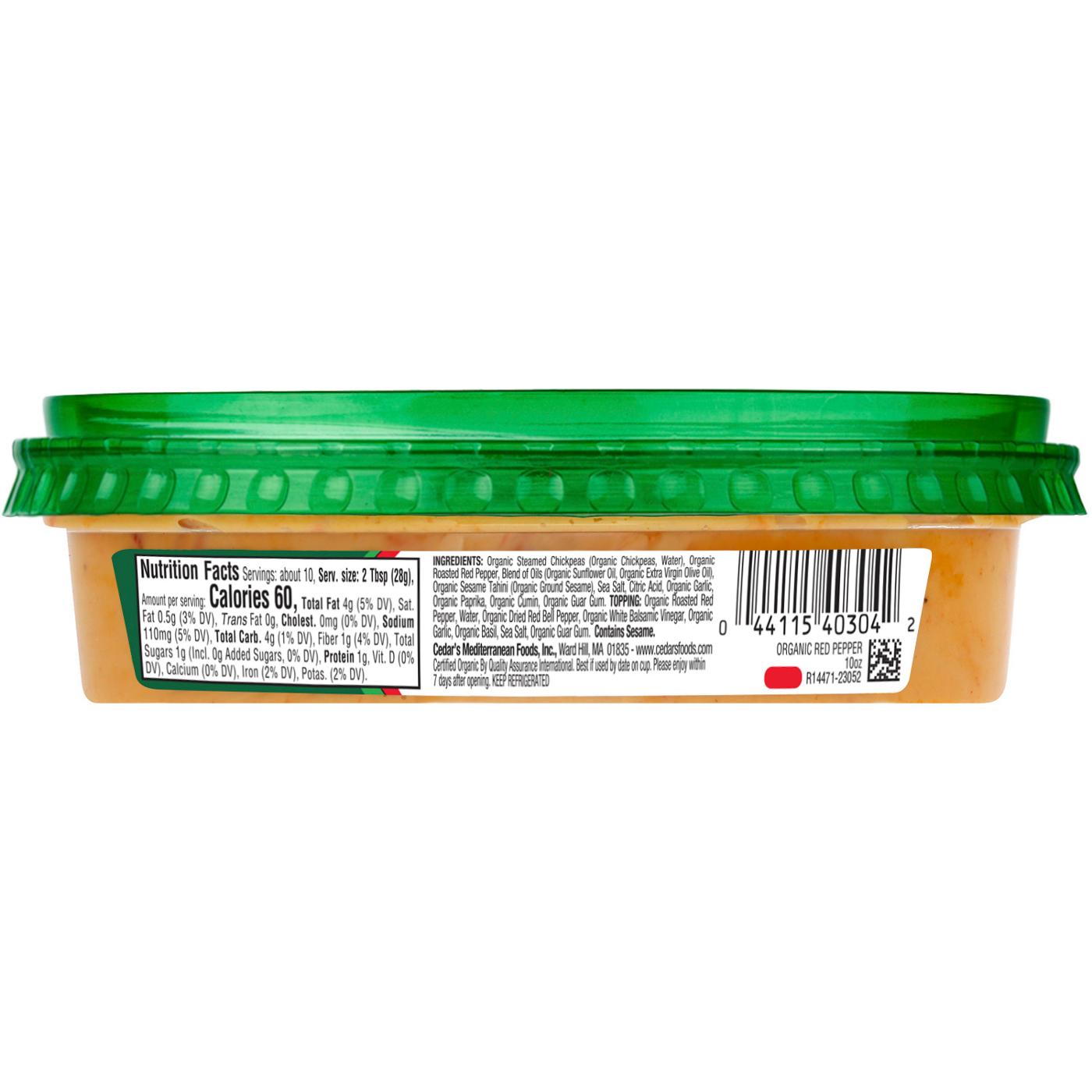 Cedar's Organic Roasted Red Pepper Hommus Shop Dip at HEB