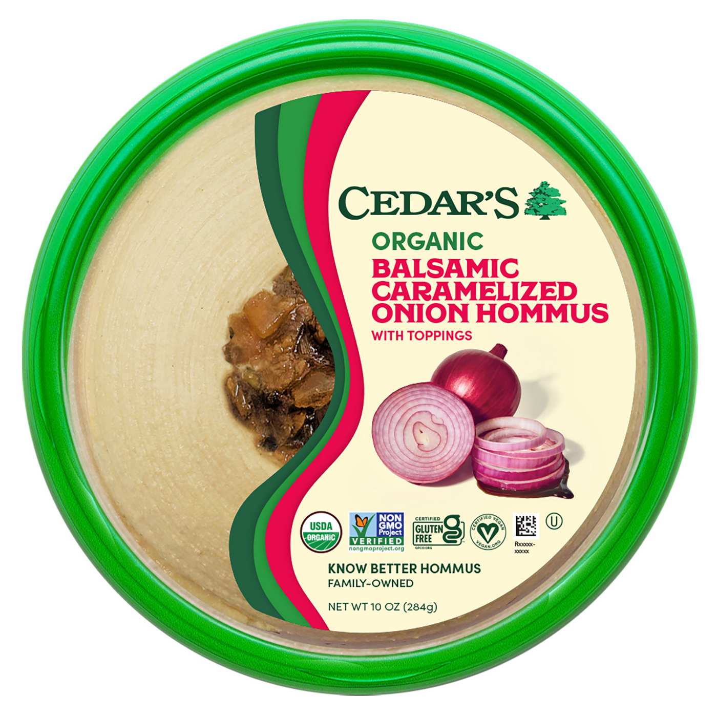 Cedar's Organic Balsamic Carmelized Onion Hommus; image 1 of 3