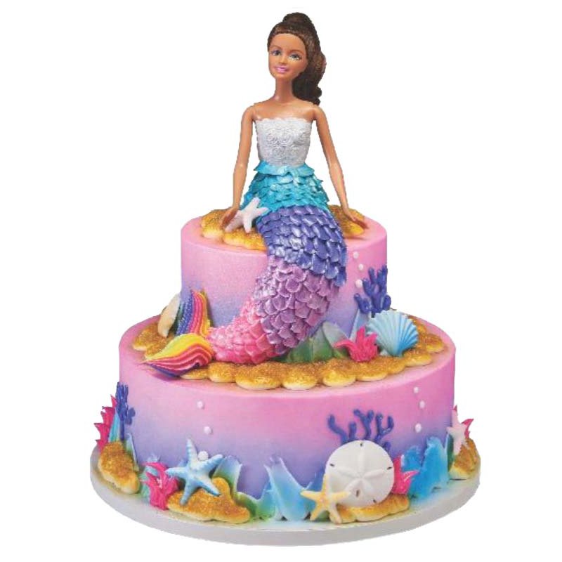 mermaid 2 tier cake stater bros