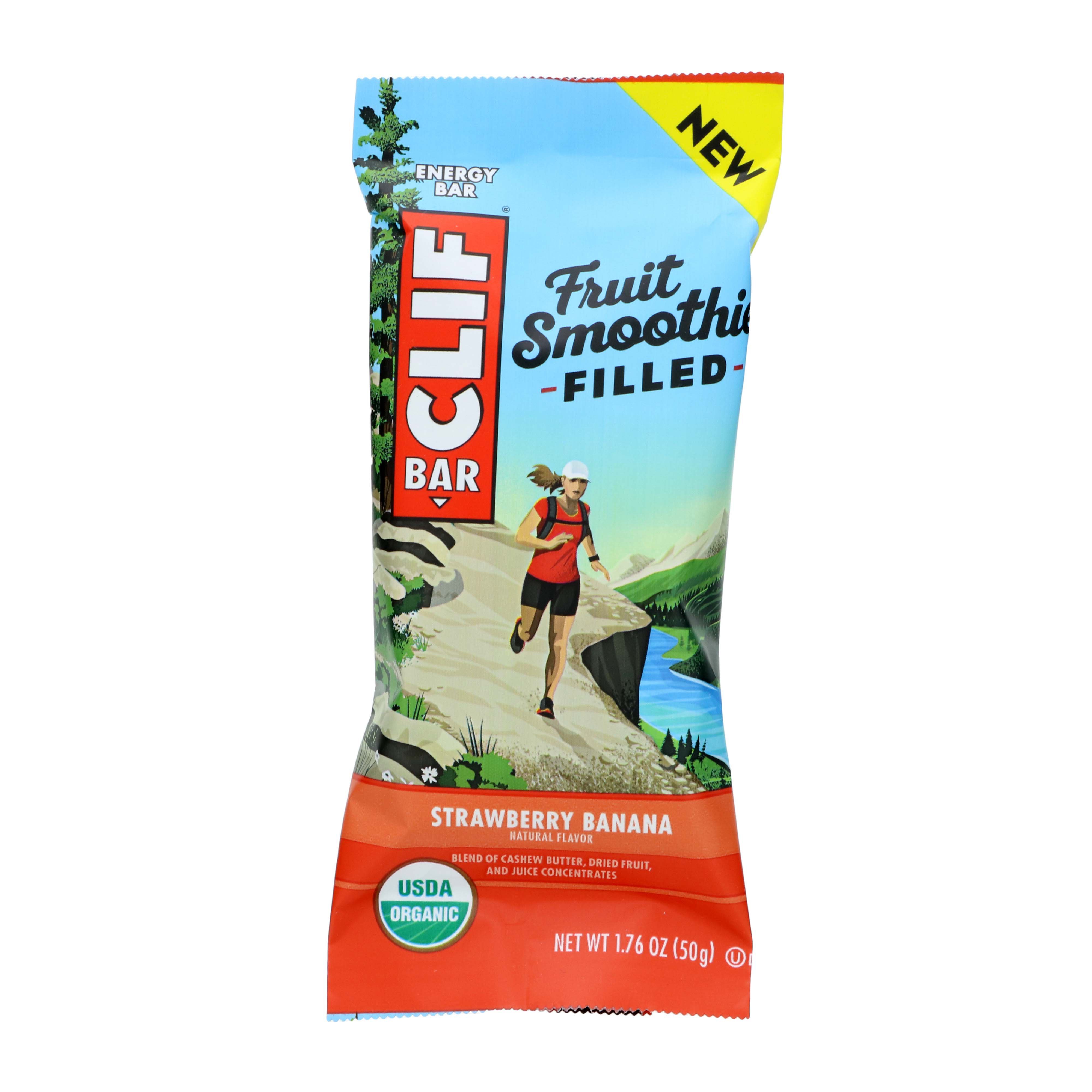 Clif Fruit Smoothie Filled Strawberry Banana Energy Bar Shop Granola