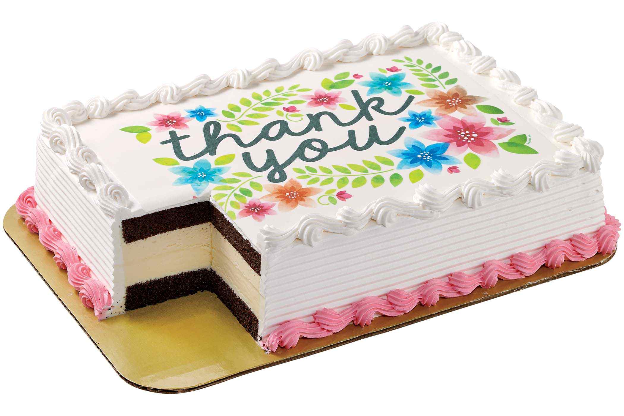 H-E-B Bakery Thank You Chocolate & Vanilla Ice Cream Cake; image 2 of 2