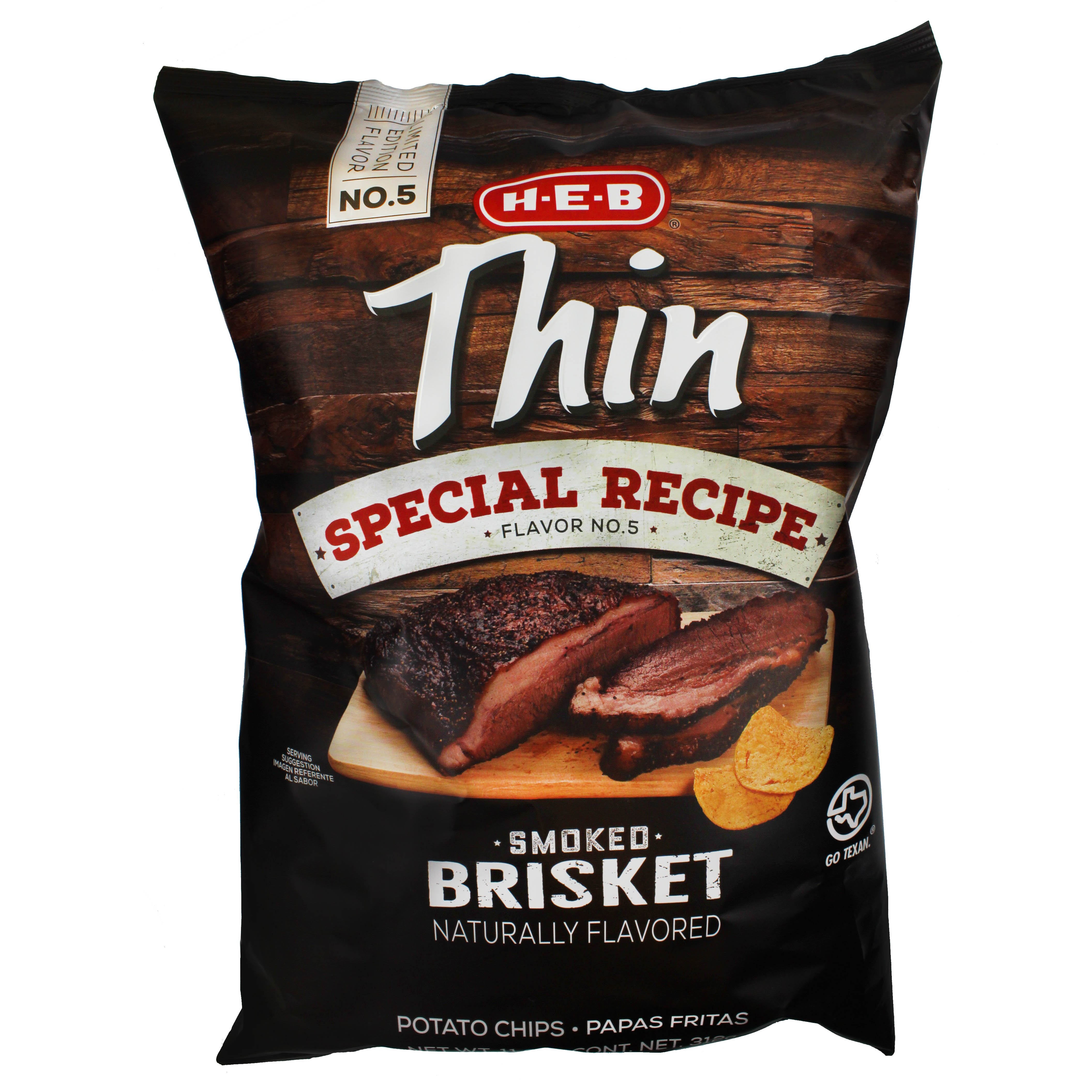 HEB Thin Special Recipe Smoked Brisket Potato Chips Shop Chips at HEB