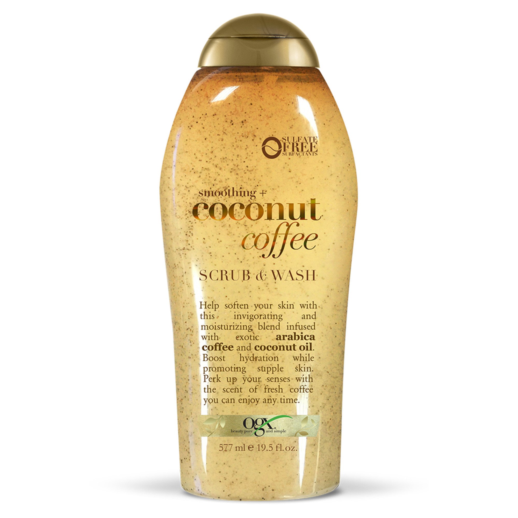 OGX Body Scrub & Wash Smoothing + Coconut Coffee Shop Body Wash at HEB