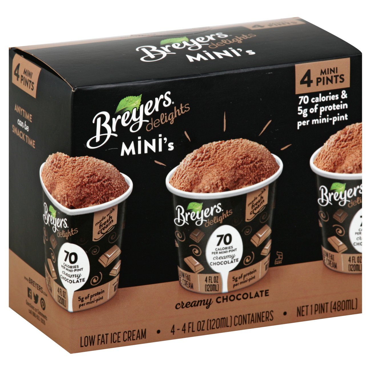 Breyers Delights Mini's Creamy Chocolate Ice Cream Shop Ice Cream at