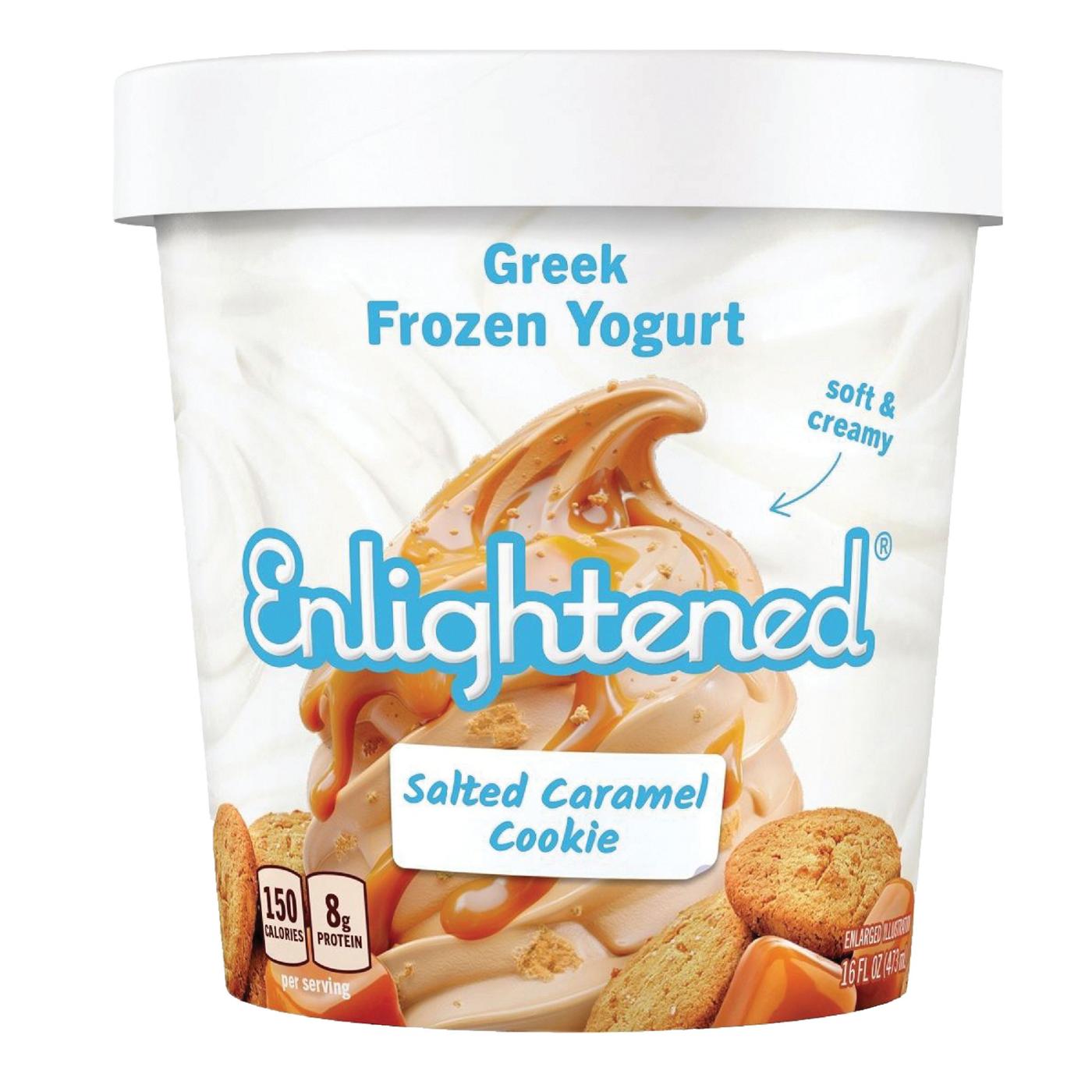 Enlightened Salted Caramel Cookie Frozen Yogurt; image 1 of 2