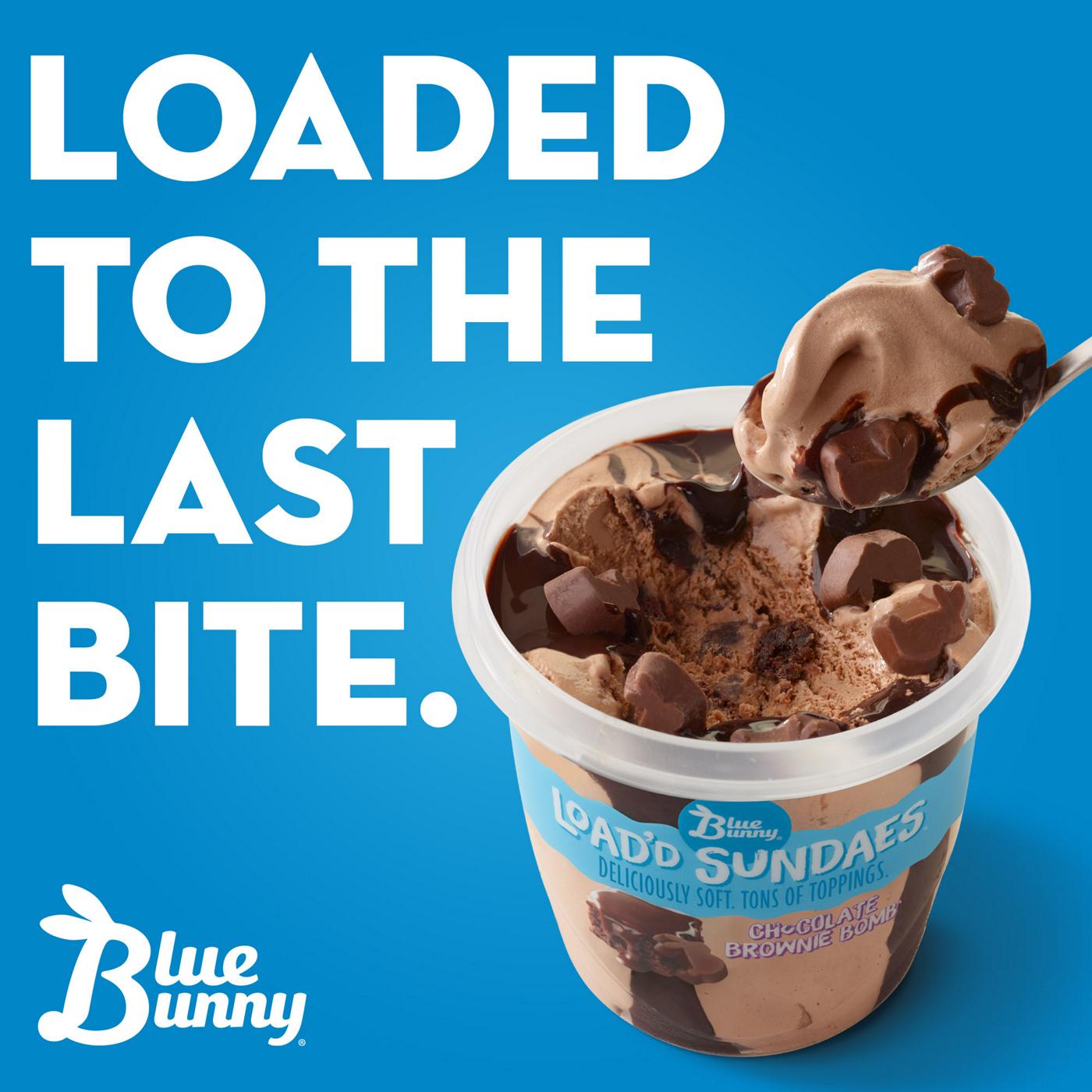 Blue Bunny Chocolate Brownie Bomb Load'd Sundaes; image 2 of 2