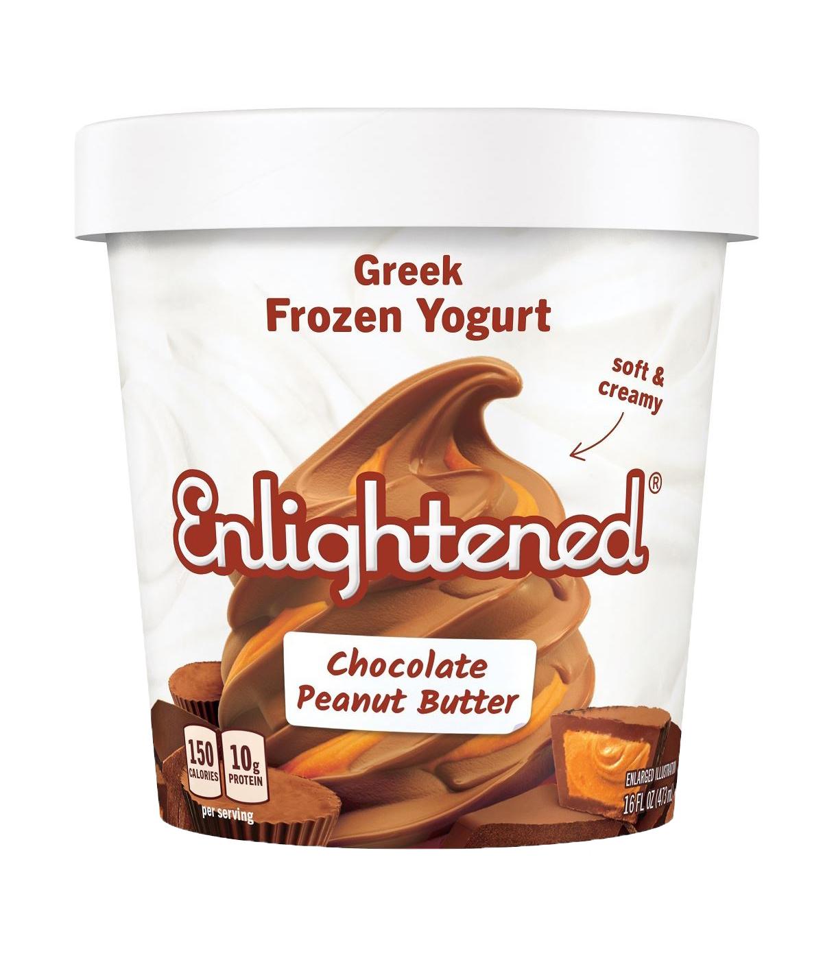 Enlightened Chocolate Peanut Butter Frozen Yogurt; image 1 of 2