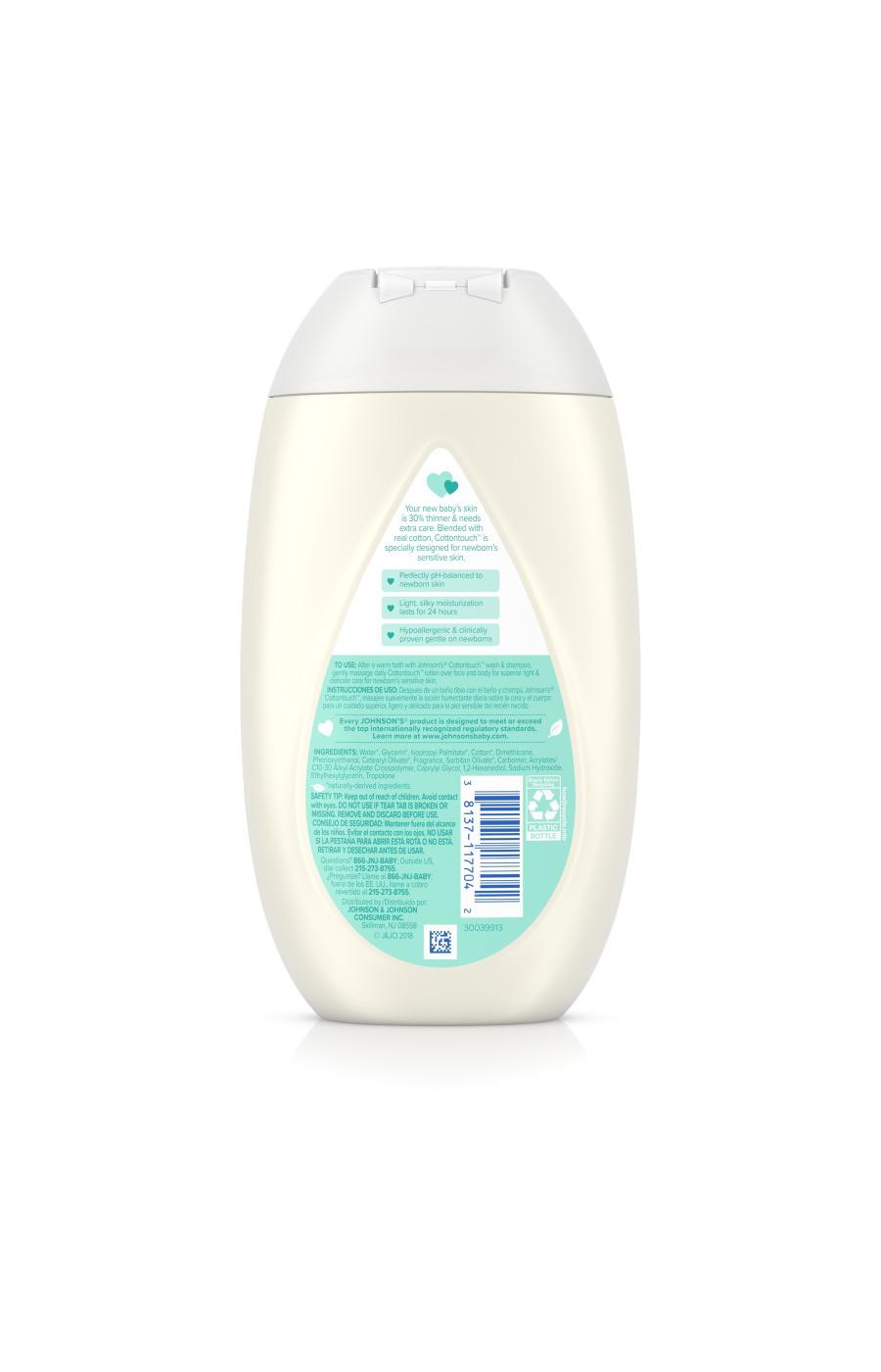 Johnson's Baby Cottontouch Newborn Face & Body Lotion; image 4 of 5