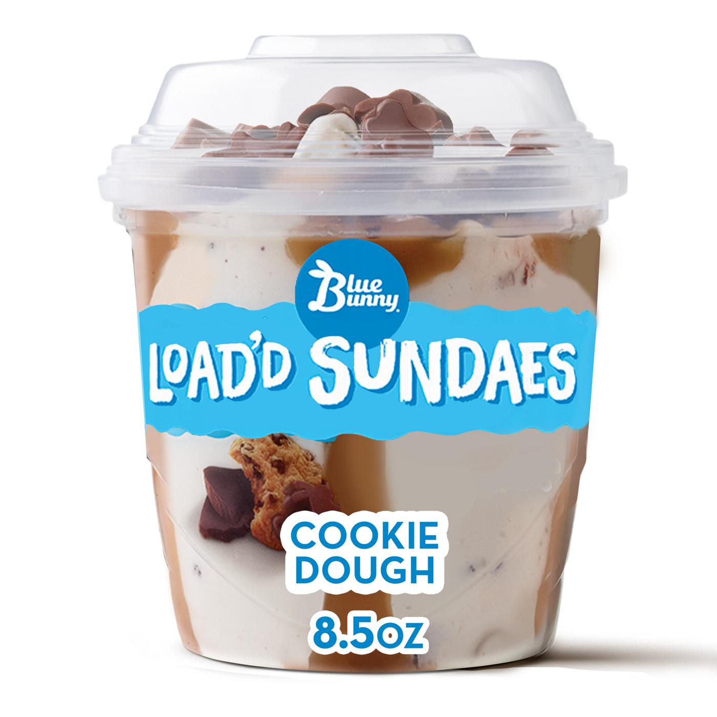 Blue Bunny Cookie Dough Load'd Sundaes; image 1 of 2