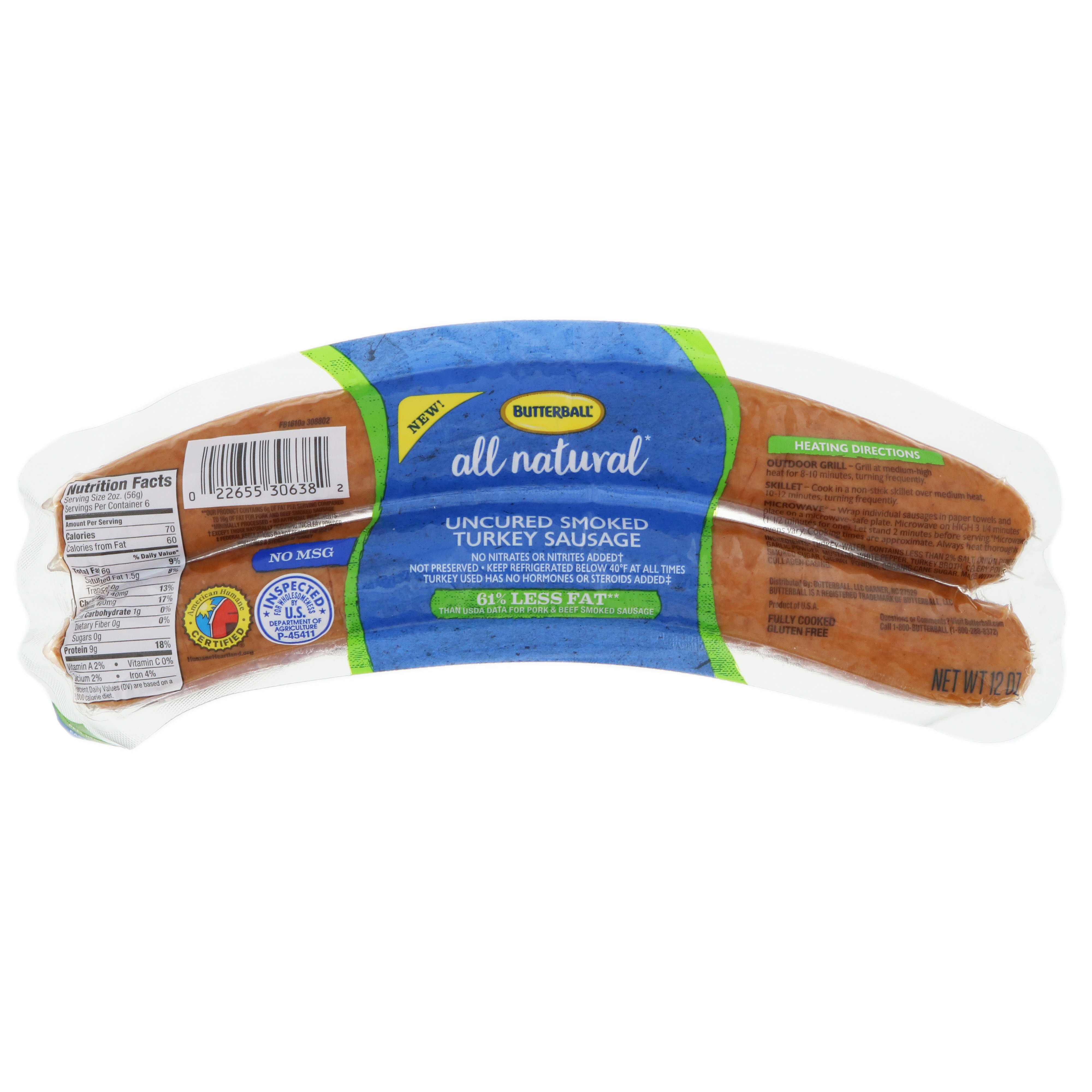 Butterball All Natural Uncured Smoked Turkey Sausage ...