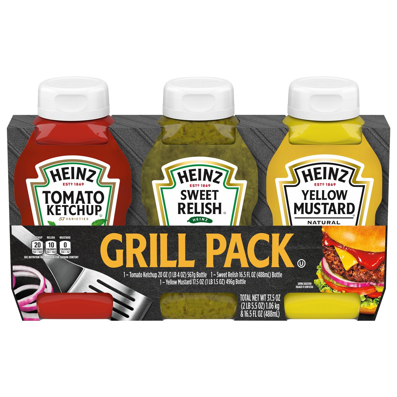 Heinz Picnic Pack Ketchup Mustard Relish Shop Ketchup at HEB