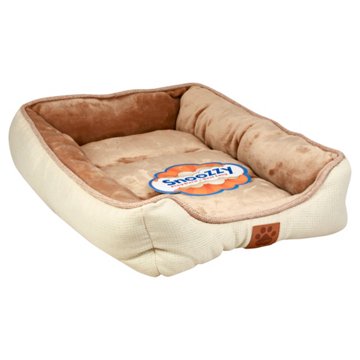 Snoozzy Soft Pet Bed - Cream & Tan, 24"x18"
